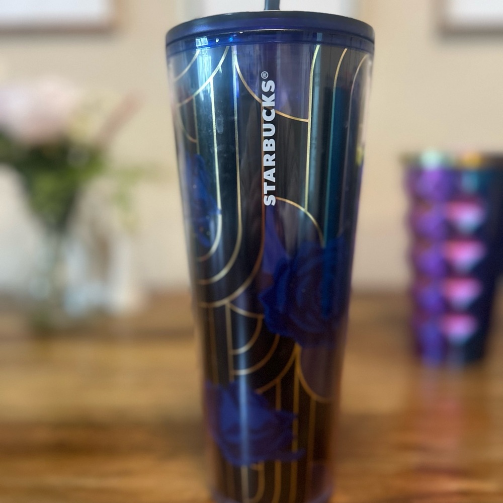 Purple and Black Starbucks Tumbler